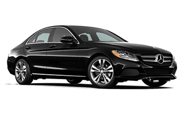 Mercedes Classe C noire, berline de luxe pour chauffeur privé VTC